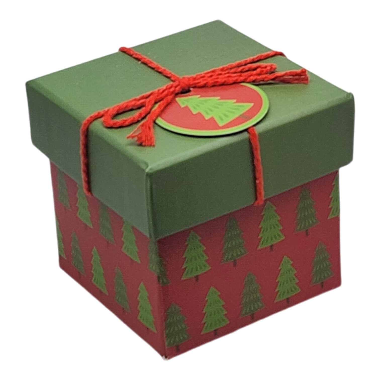 Gift Box Cube for Gift Cards - 3" x 3" -  Trees