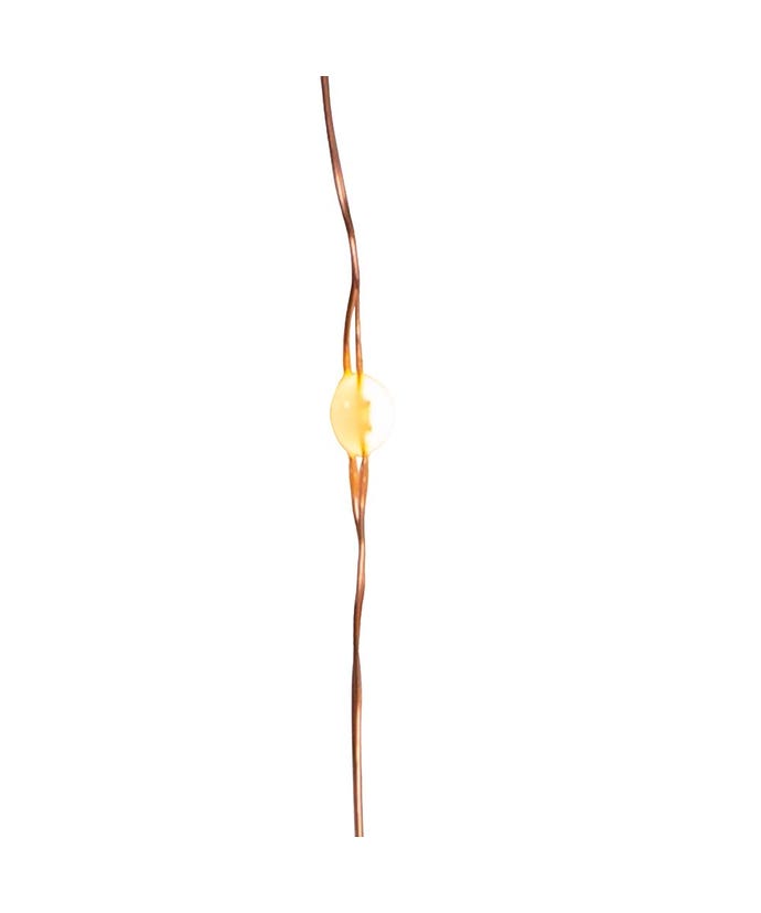 50-Light Battery-Operated Warm White Superbright LED Light Set - Copper Wire