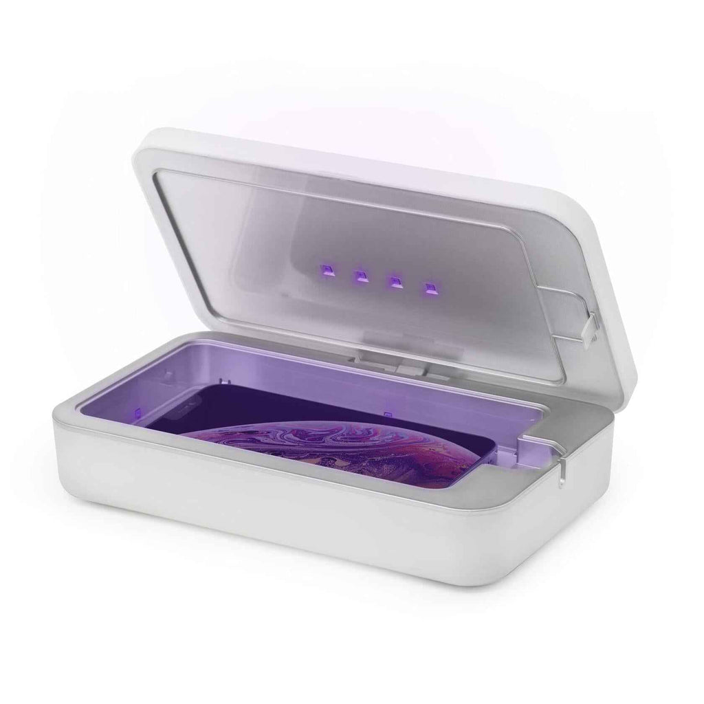 UV Sanitizer Box with Wireless Charger| Phone Screen Disinfecting (Brown)