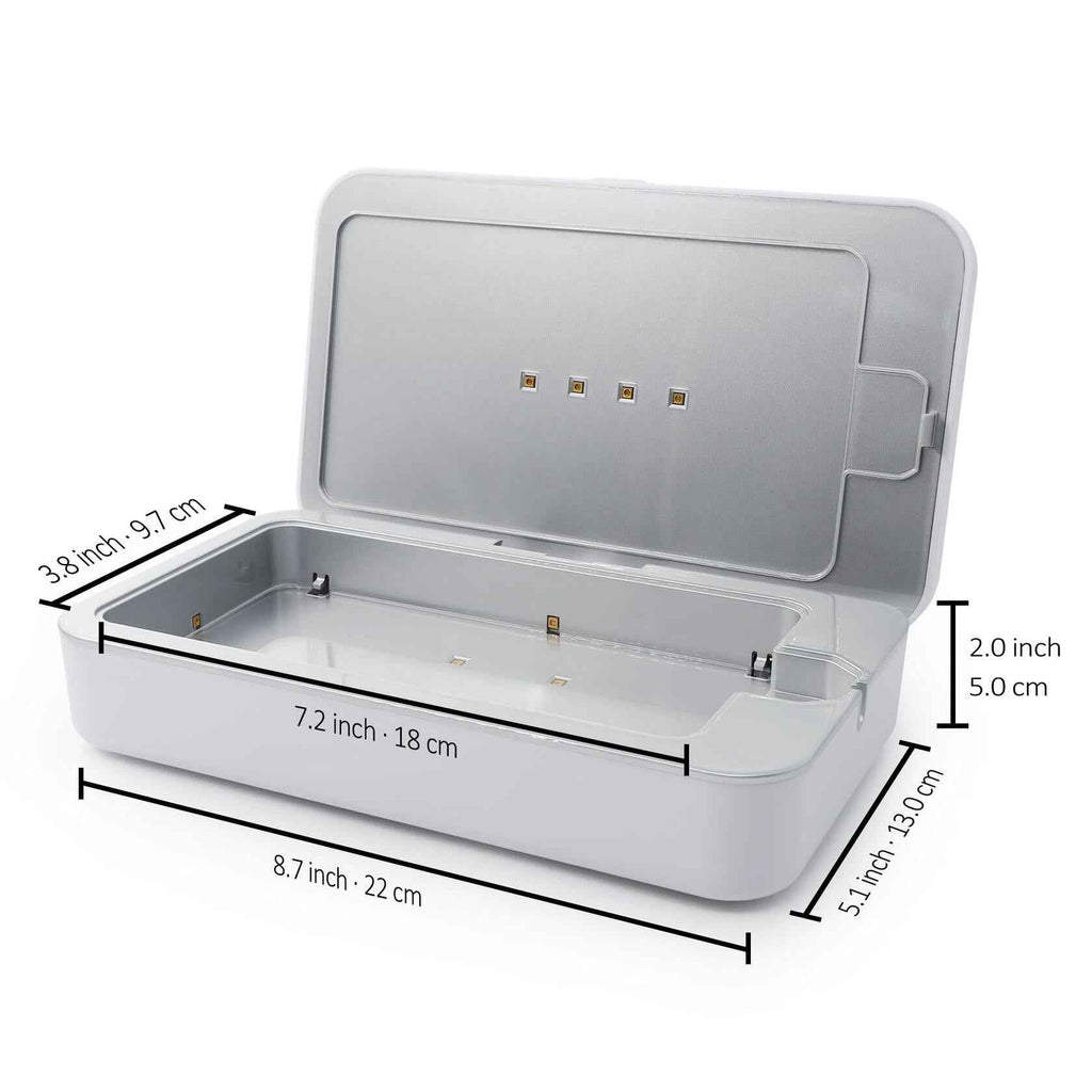 UV Sanitizer Box with Wireless Charger| Phone Screen Disinfecting (Brown)