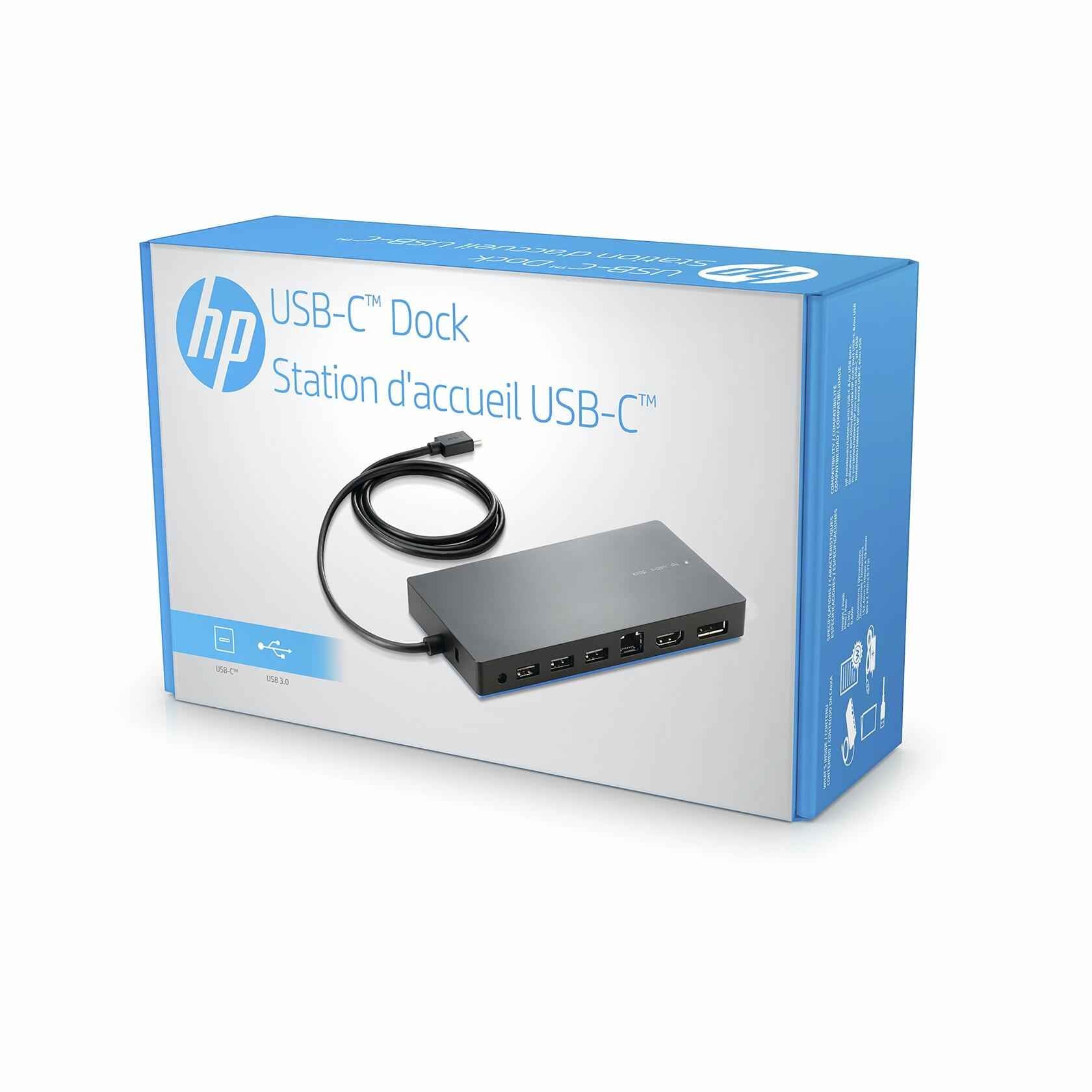[Like New] HP USB-C Dock - for Notebook/Tablet PC - USB Type C - Wired