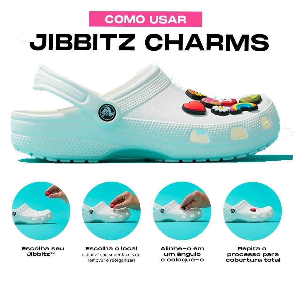 Crocs Jibbitz Drink Shoe Charms White Wine Glass Unisex Adult