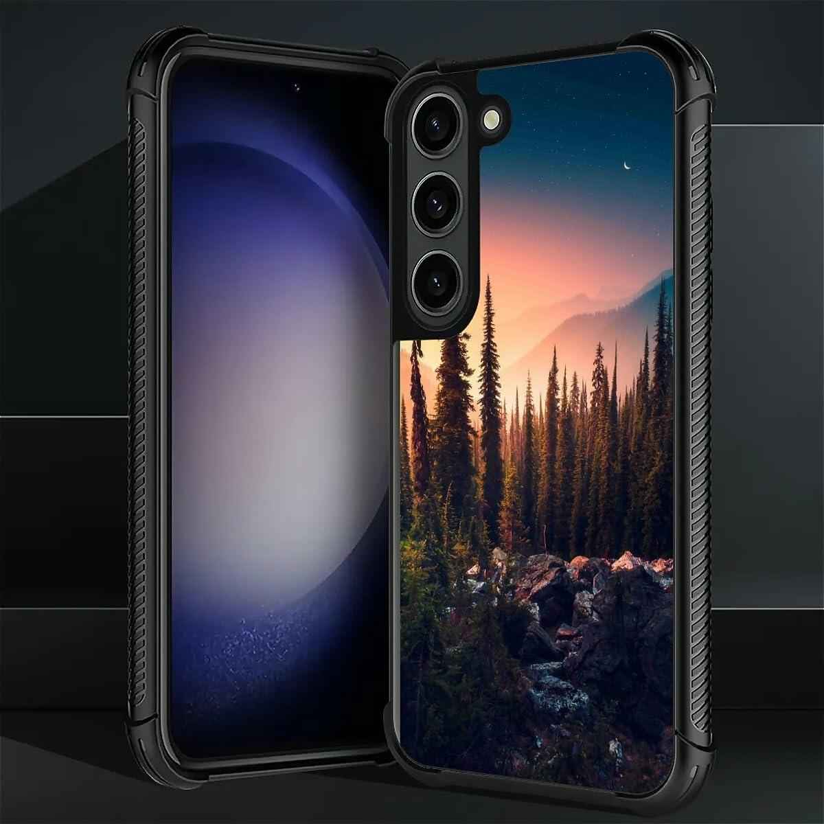 Goodsprout Compatible with Samsung Galaxy S23 Case,Mountain Dreams Tree Pattern