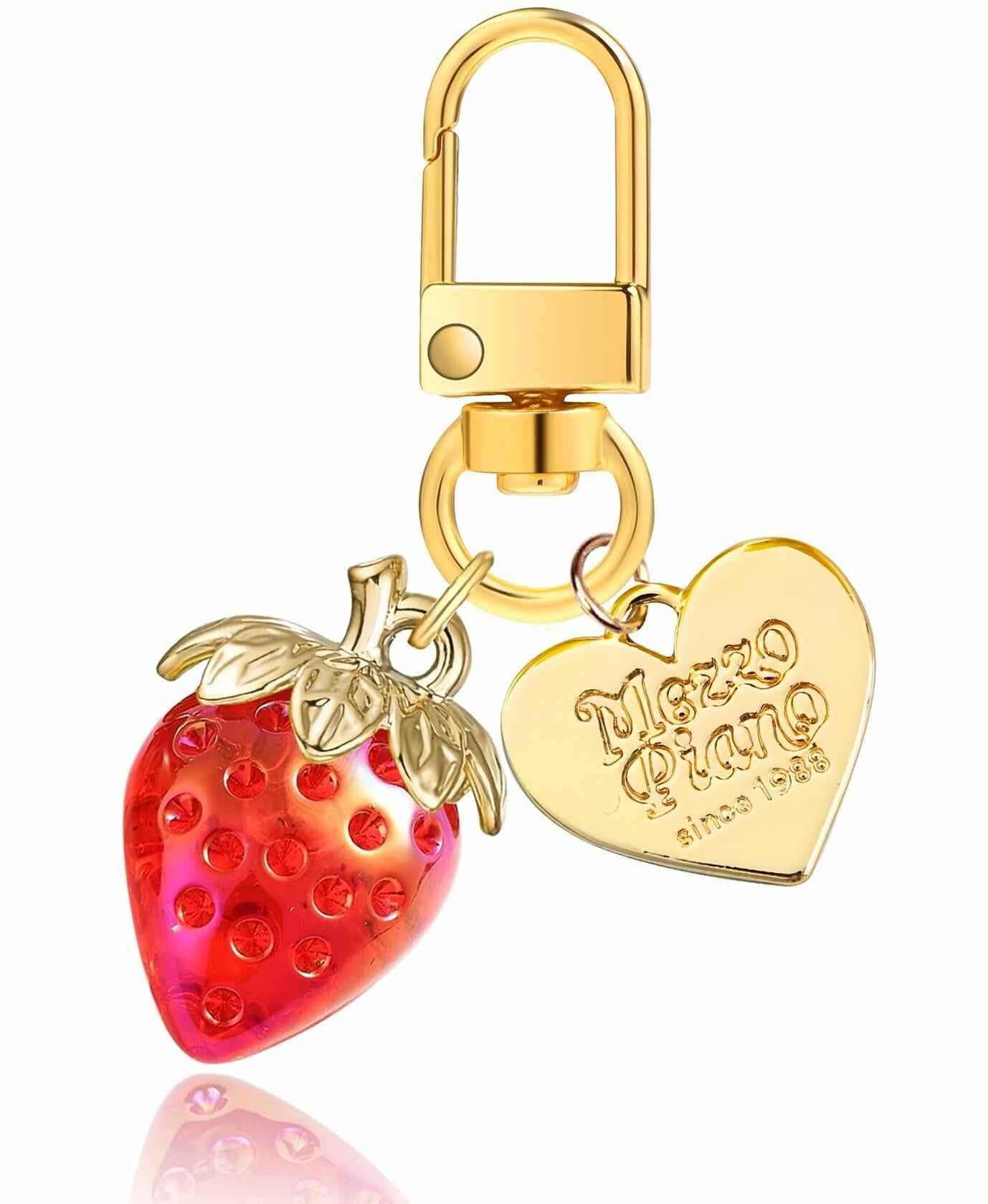 LAEKOU Cute Strawberry Keychain Accessories for Women, Y2K Key Chain
