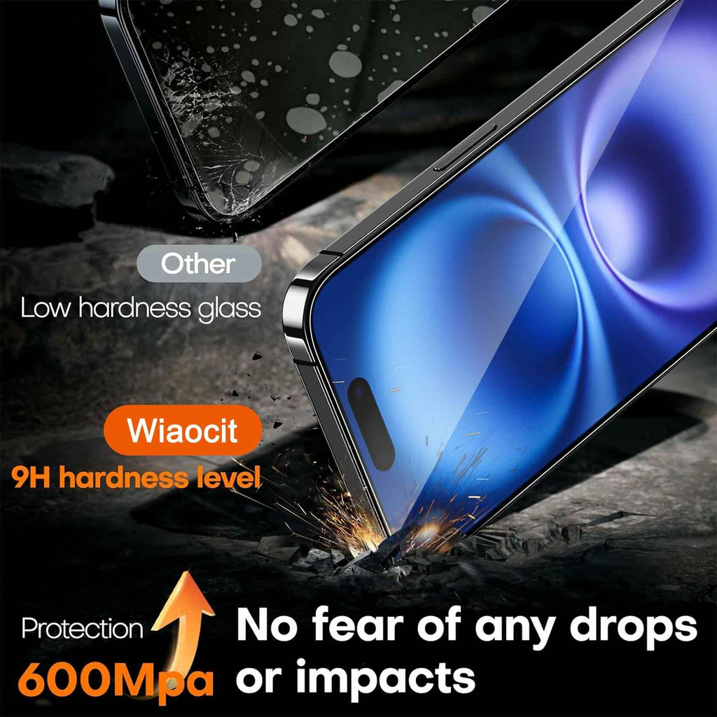 Wiaocit 3 Pack Tempered Glass Screen Protector for iPhone SE 4 - Clear