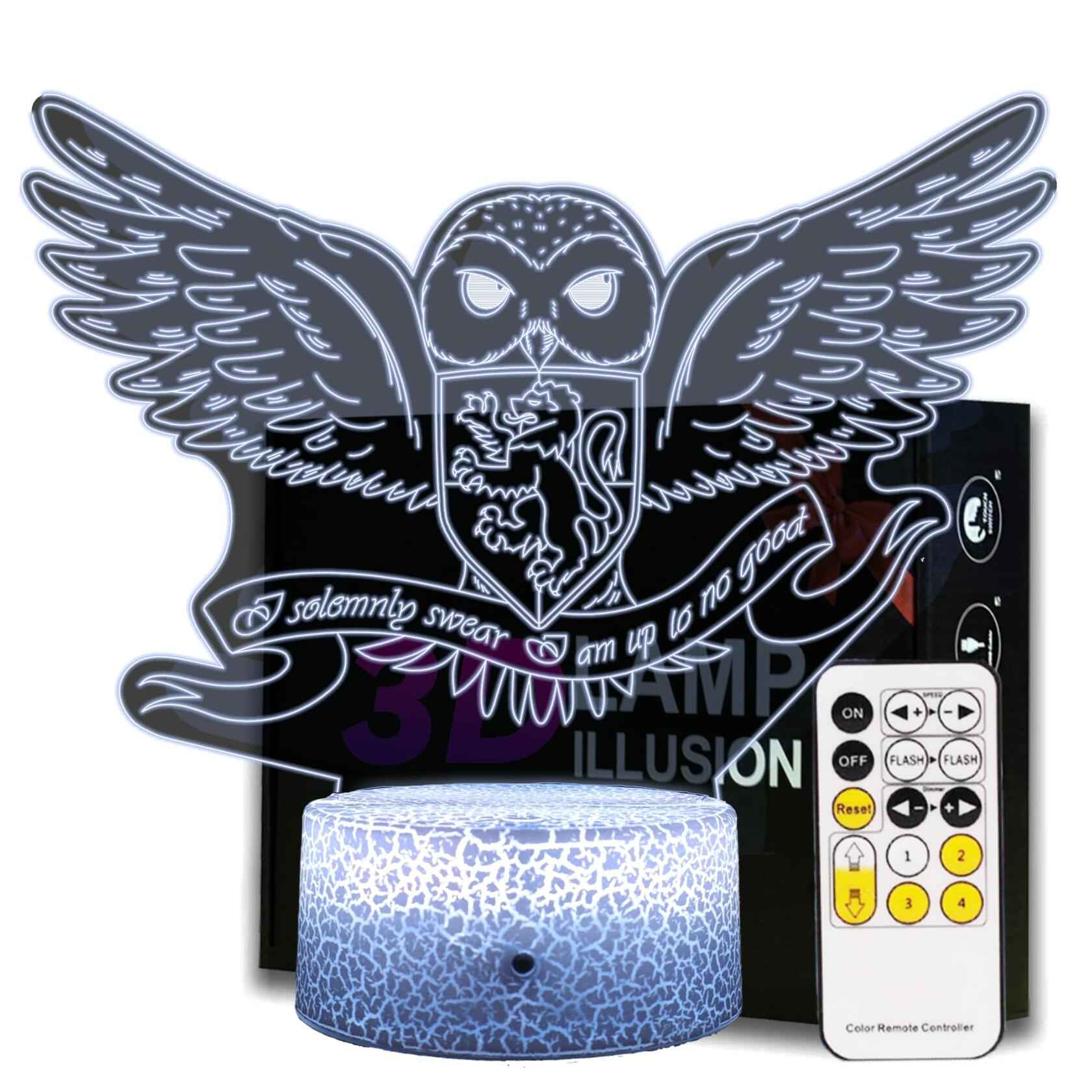 QIANFUN Hedwig Owl Night Light, Niglt Light for Harry Fans (Hedwig)