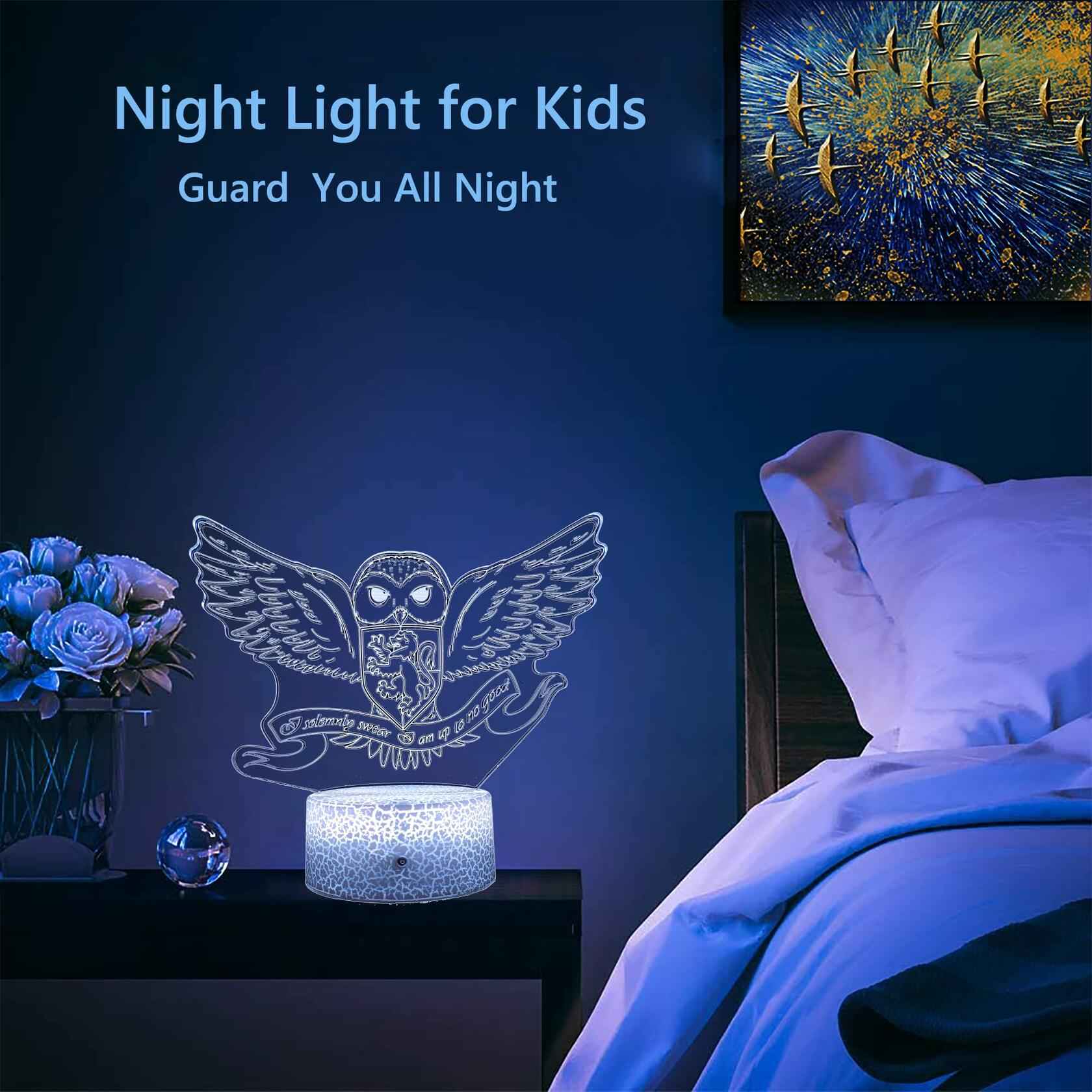 QIANFUN Hedwig Owl Night Light, Niglt Light for Harry Fans (Hedwig)