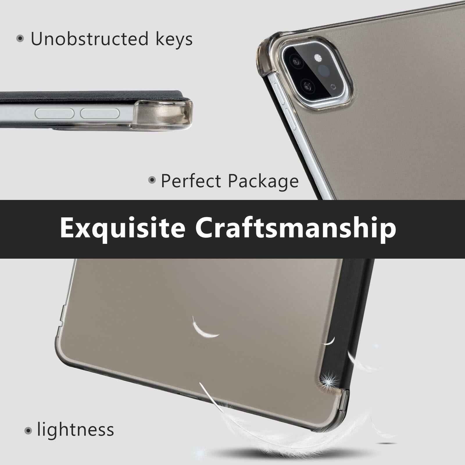 CoBak Case for iPad Pro 13 Inch 2024 7th Gen Slim Hard Black Cover