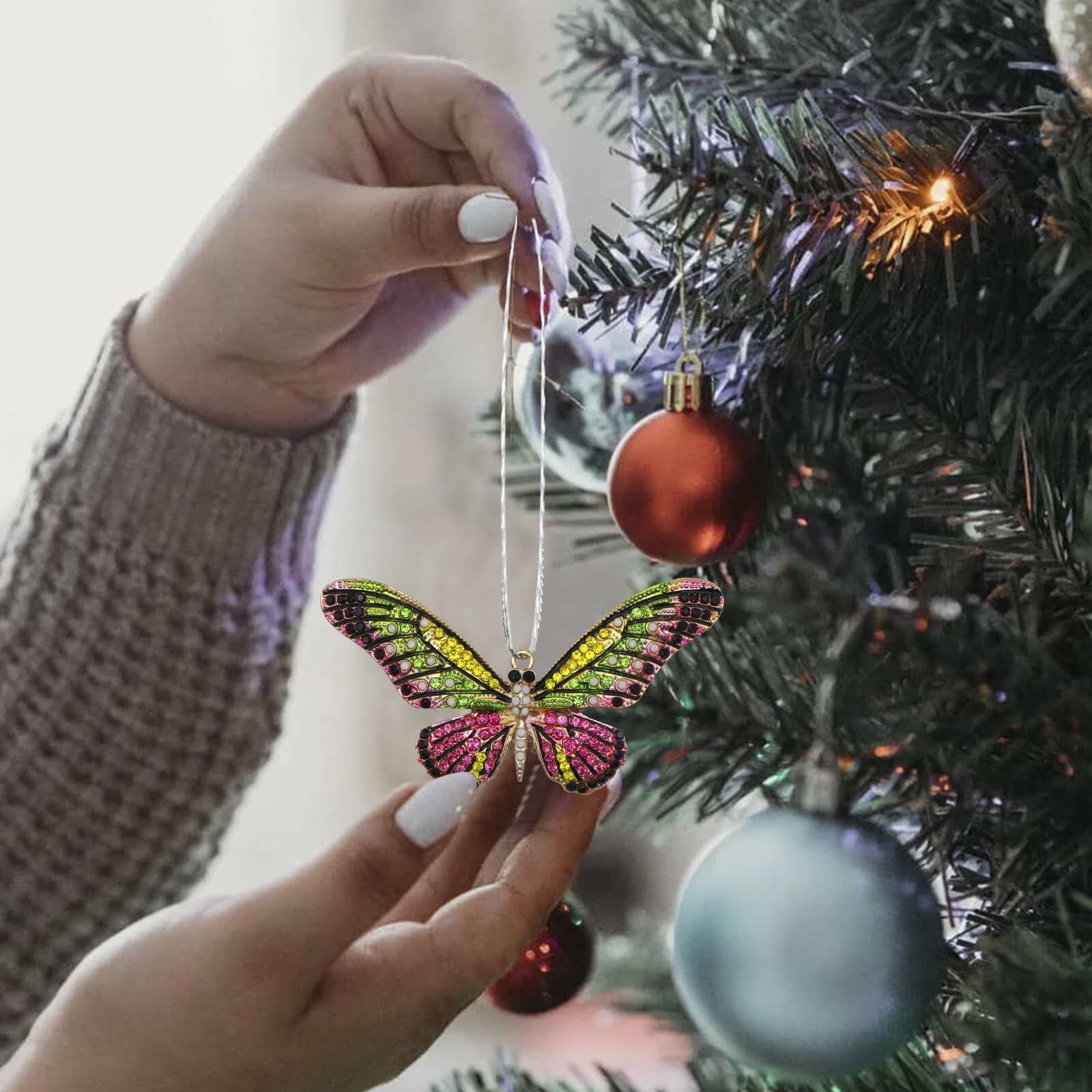 Colorful Butterfly Christmas Ornaments Tree Charms - New - Single Unit