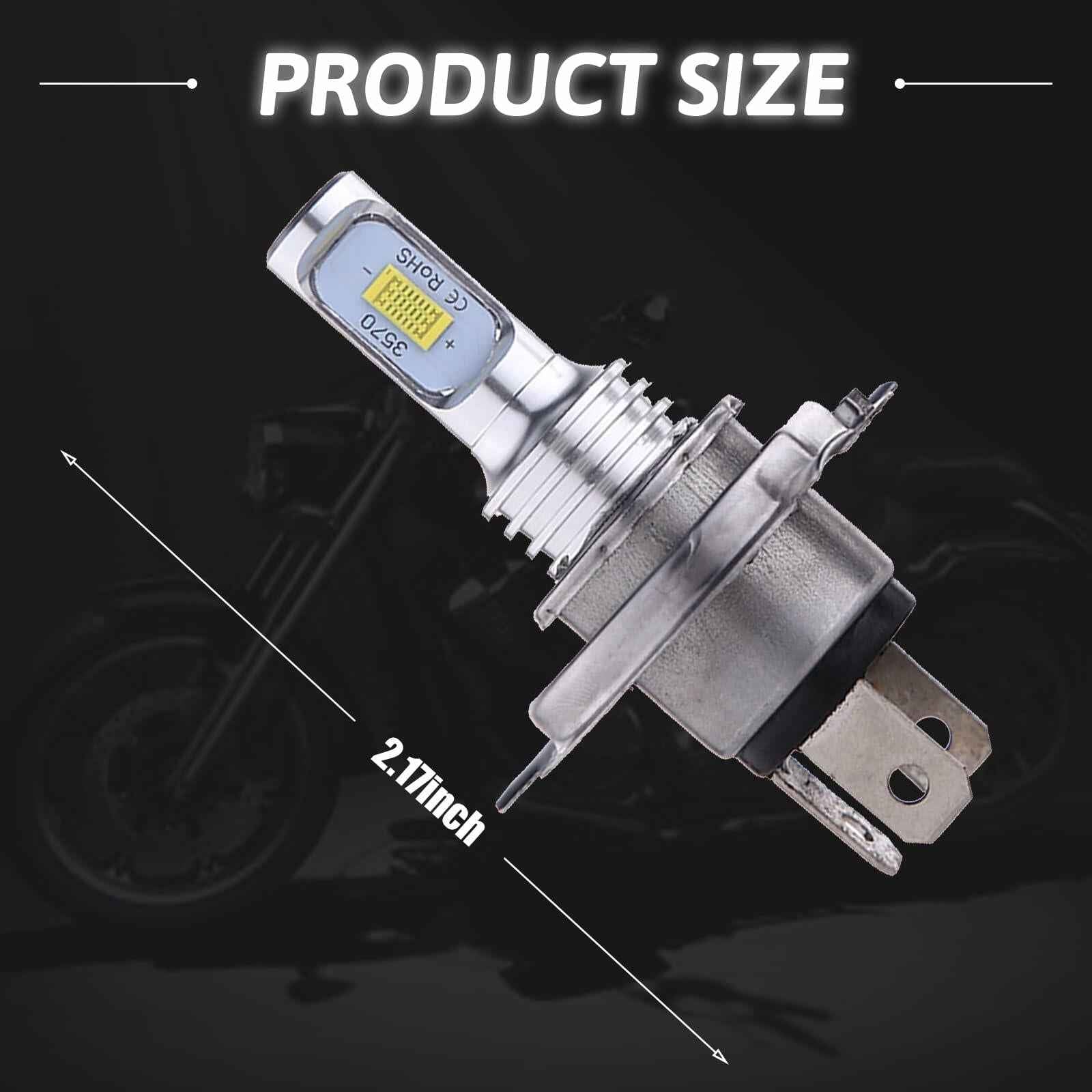 GKmow 2PCS H4 LED Fog Lights – 4000LM CREE, 3570 2SMD, White, Universal Fit