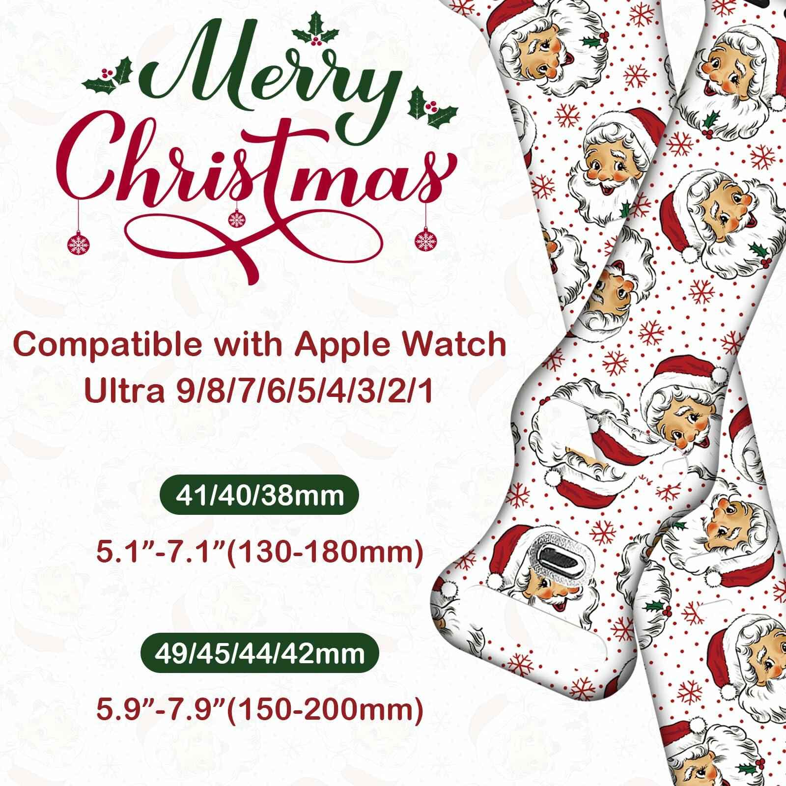 Holiday Watch Band for Apple Watch – Xmas/Halloween, All Sizes, Series 3–10