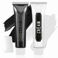 Black White Oil-Based Face Paint Kit with Brushes - Professional Halloween
