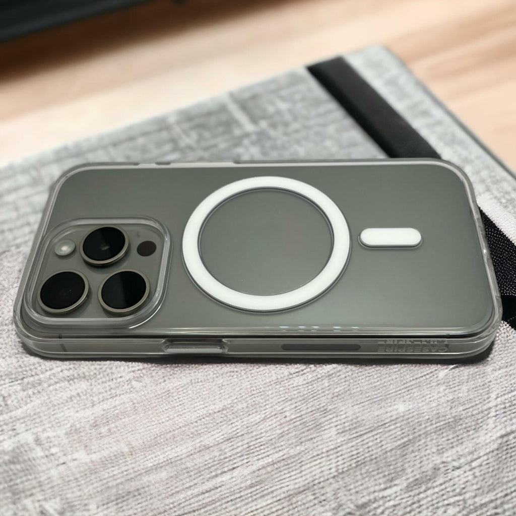 Casespire Clear Case + Comfy Loop for iPhone 15 Pro - Anti-Yellowing, ProMagnets