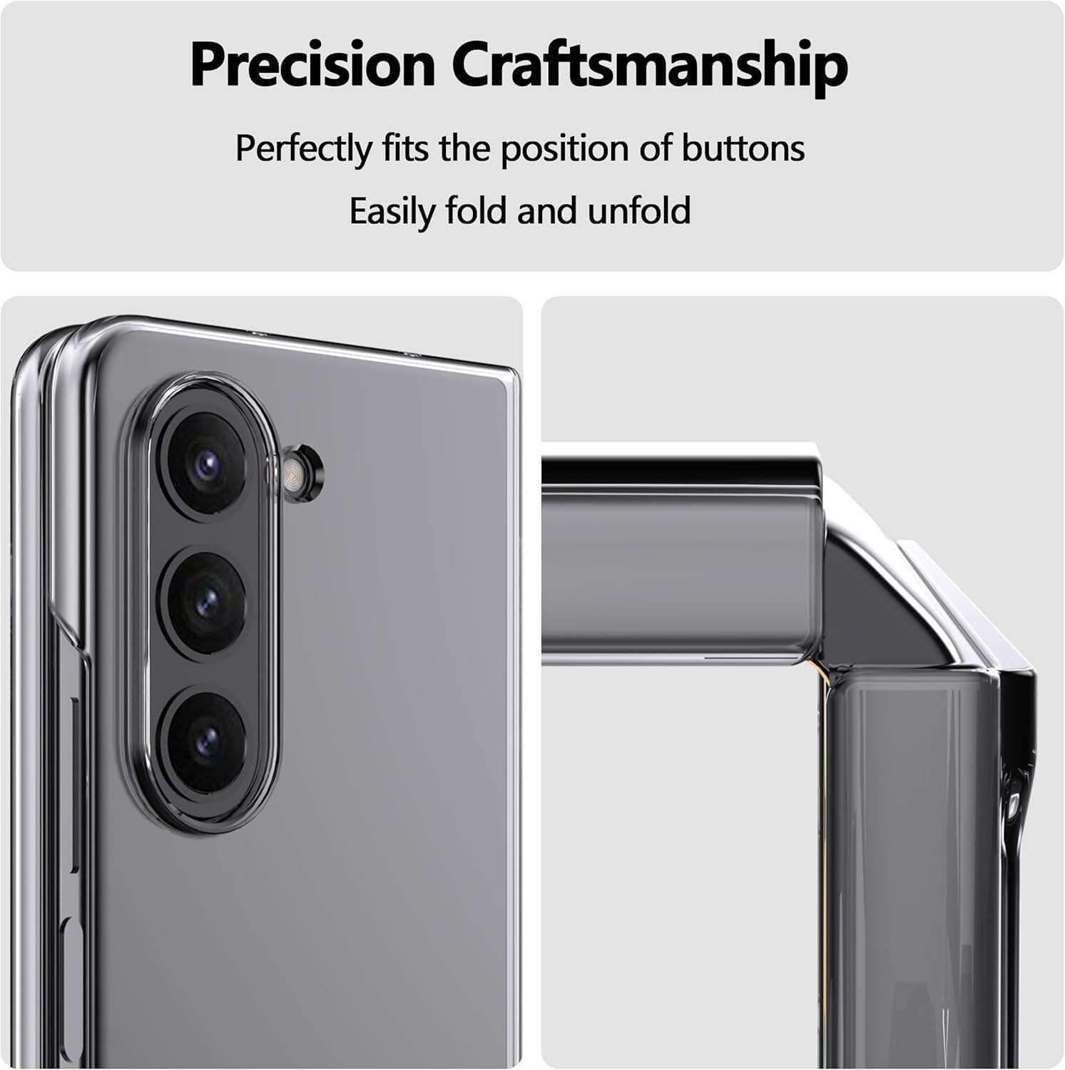 Clear Case Samsung Galaxy Z Fold 6 Ultra-thin Transparent Hard PC Cover