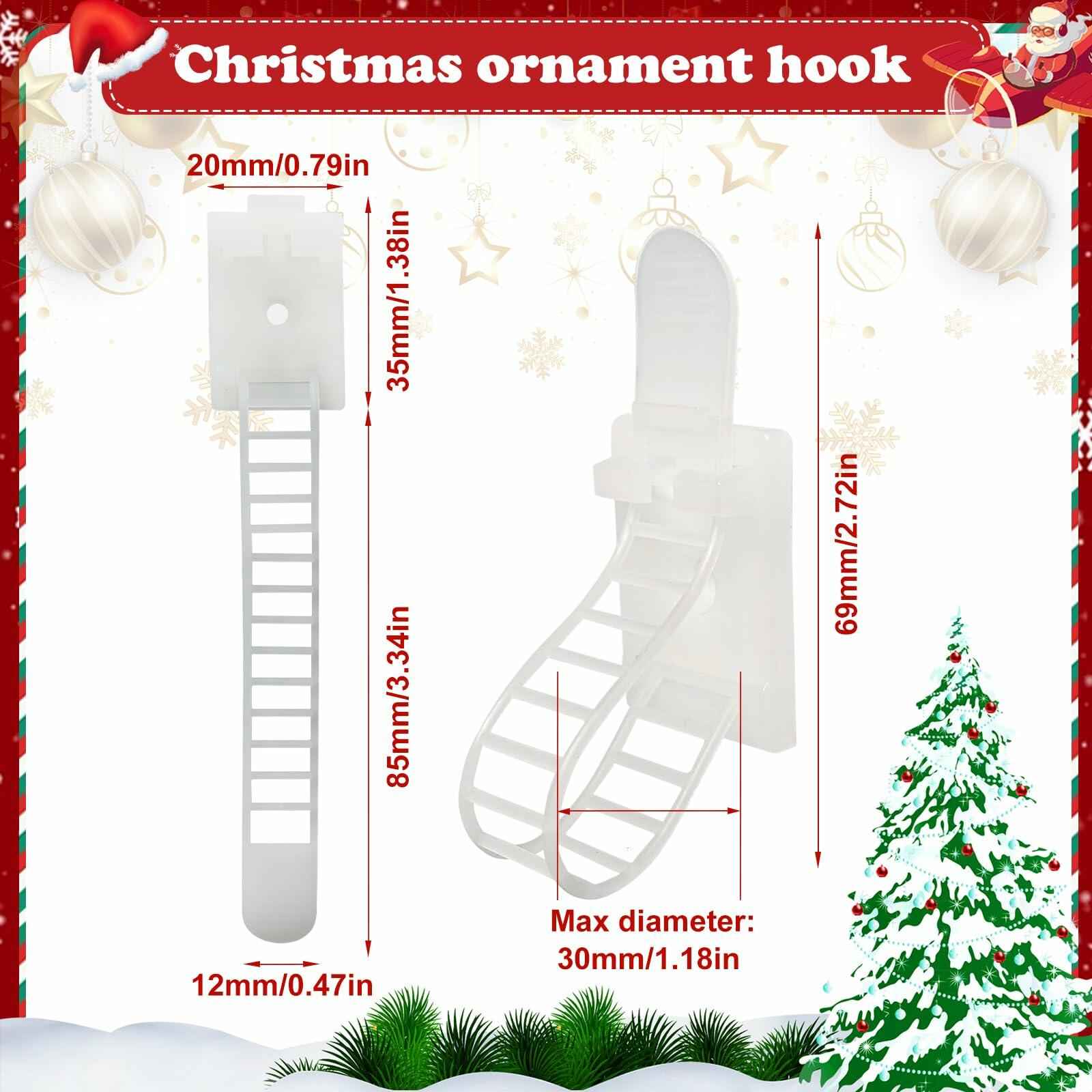 Ziolam 30 PCS Christmas Garland Hangers Adhesive Straps Reusable Stretchable
