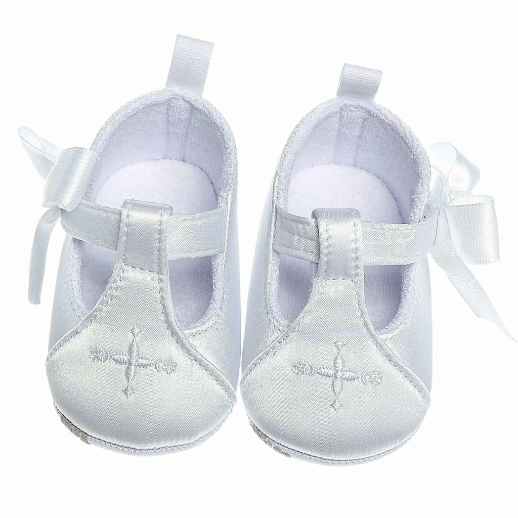 Booulfi Baby Girls Baptism Christening Shoes Booties White Size 12-18 Months