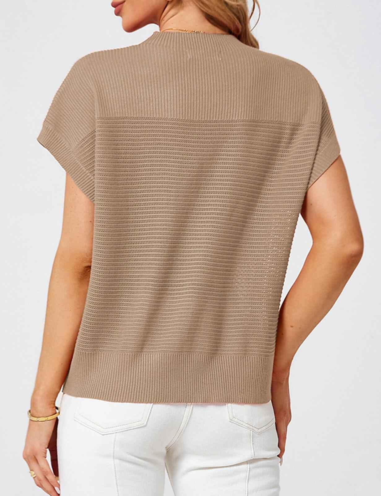 Womens Ribbed Knit Crop Tank Top Dark Apricot Size L