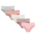 Donella Teen Girls Cotton Bikini Panties 5 Pack Black Mid Waist Size 14-15