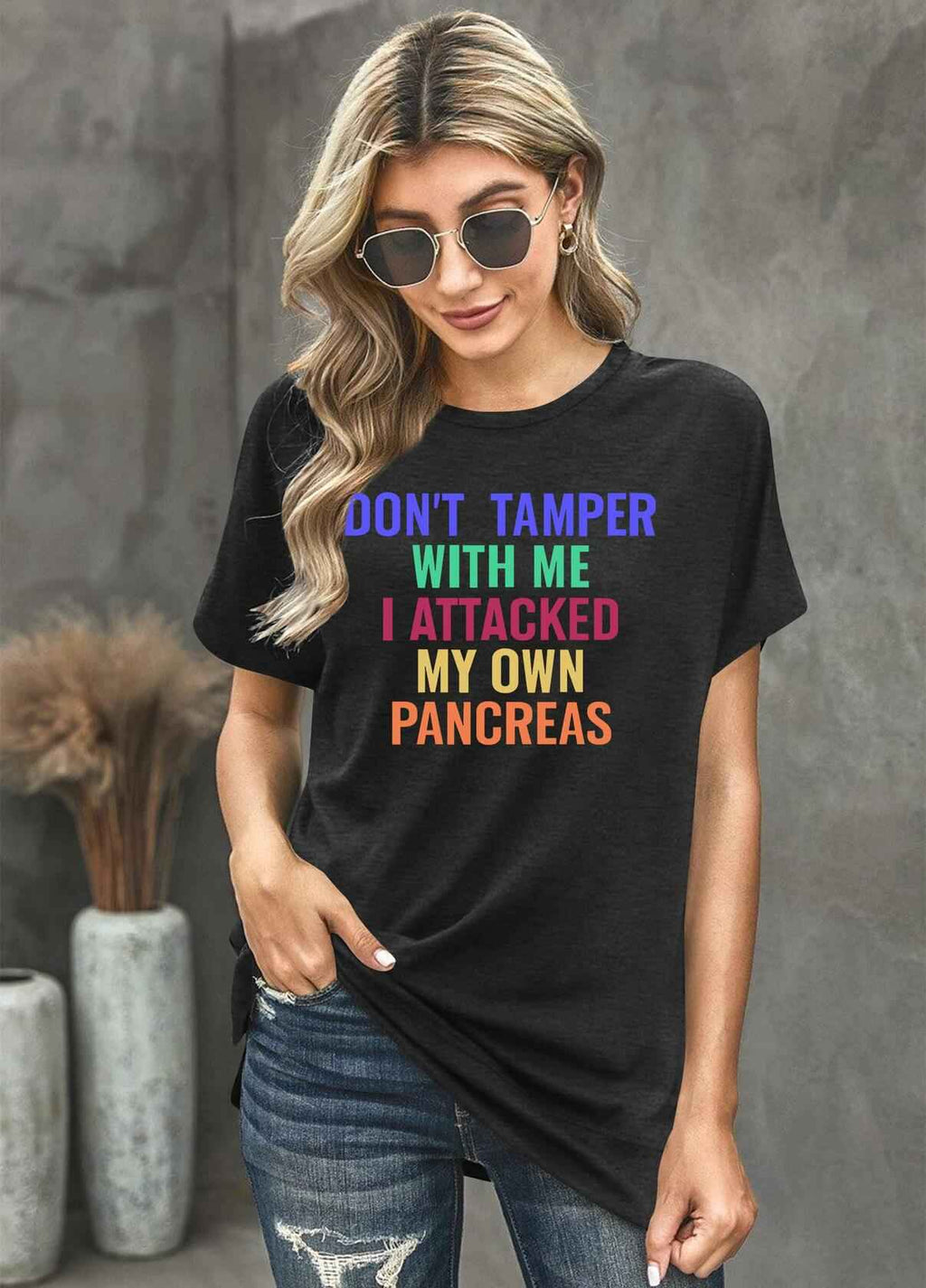 Pancreatic Cancer Awareness Shirt Women Grey Size M