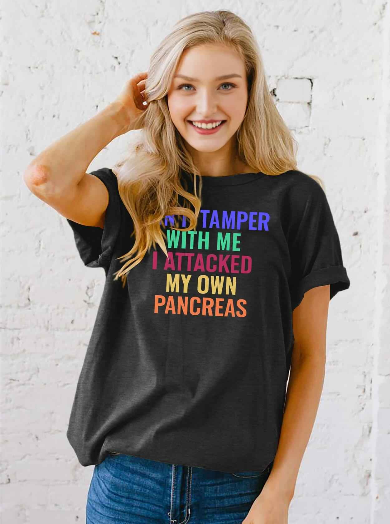 Pancreatic Cancer Awareness Shirt Women Grey Size M