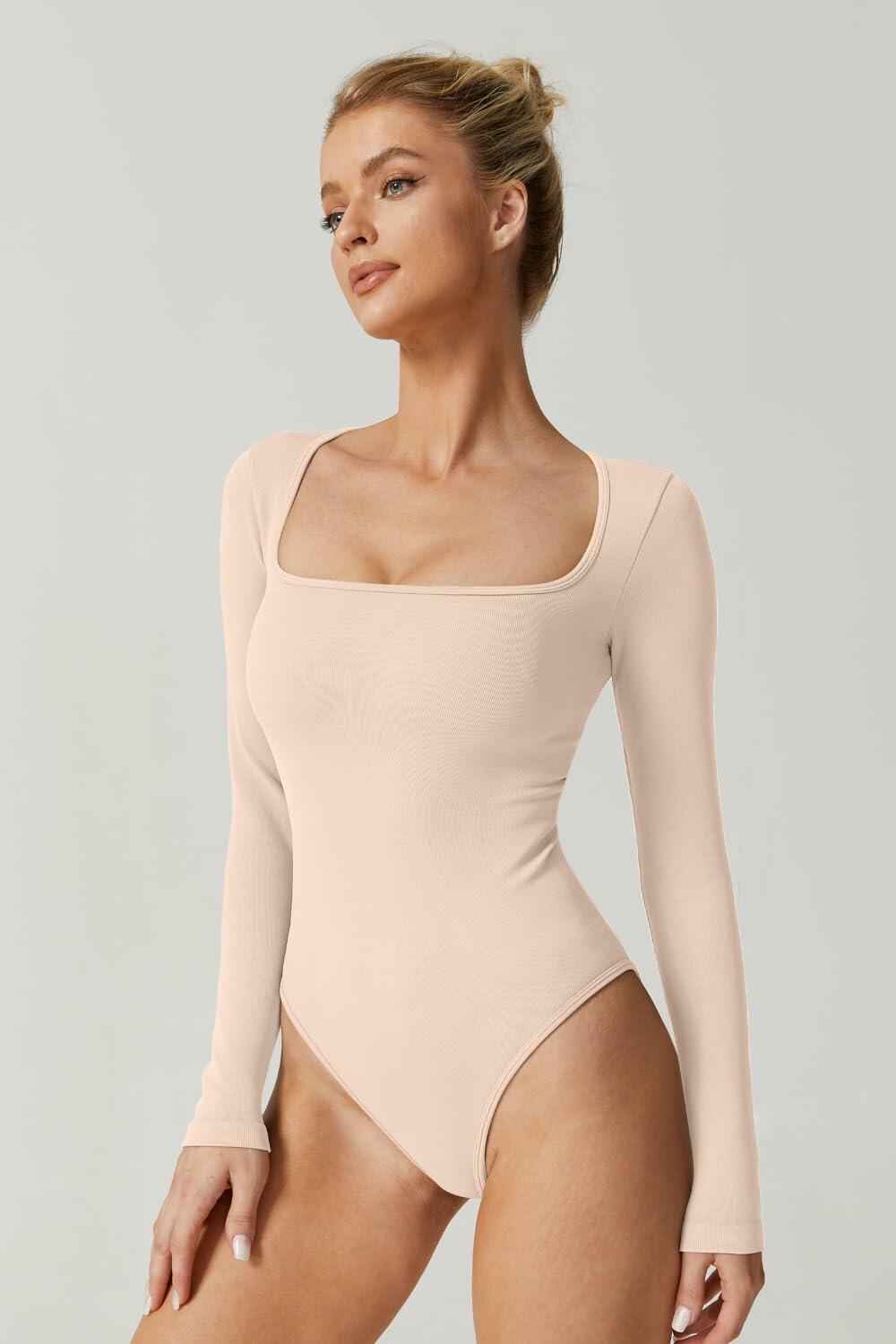 Meyeeka Racerback Sleeveless Bodysuit Tank Top Carob Brown Size S