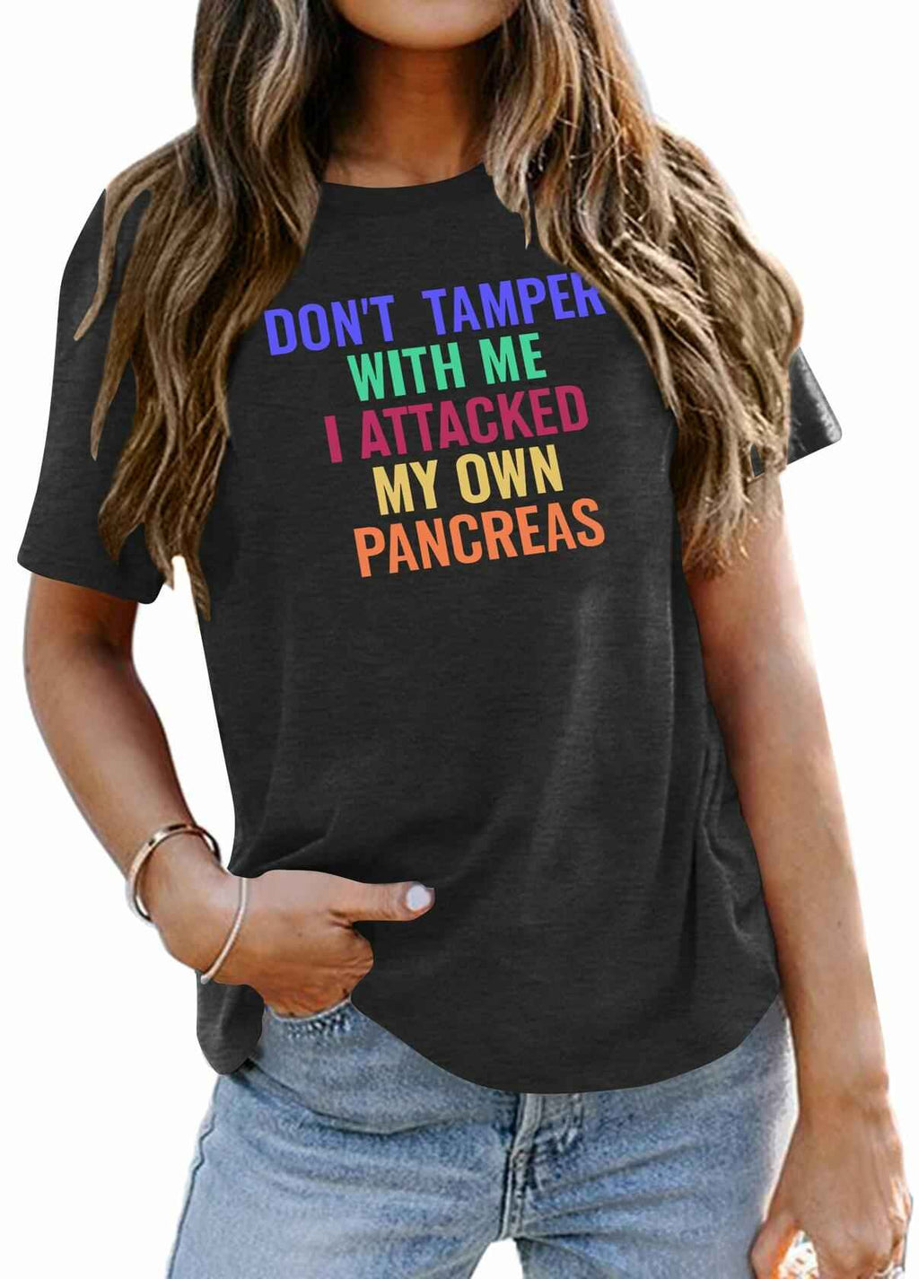 Pancreatic Cancer Awareness Shirt Women Grey Size M