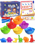 Yetonamr Montessori Counting Dinosaurs Educational Toy Set for Kids
