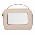Leatvook Portable Makeup Bag Large Travel Cosmetic Organizer Brown
