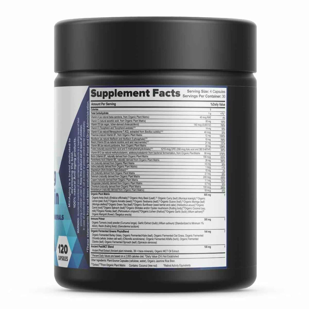BestBy02/26 MitiAging Multi-Vitamin 30 Day Supply Natural Vitamins Minerals