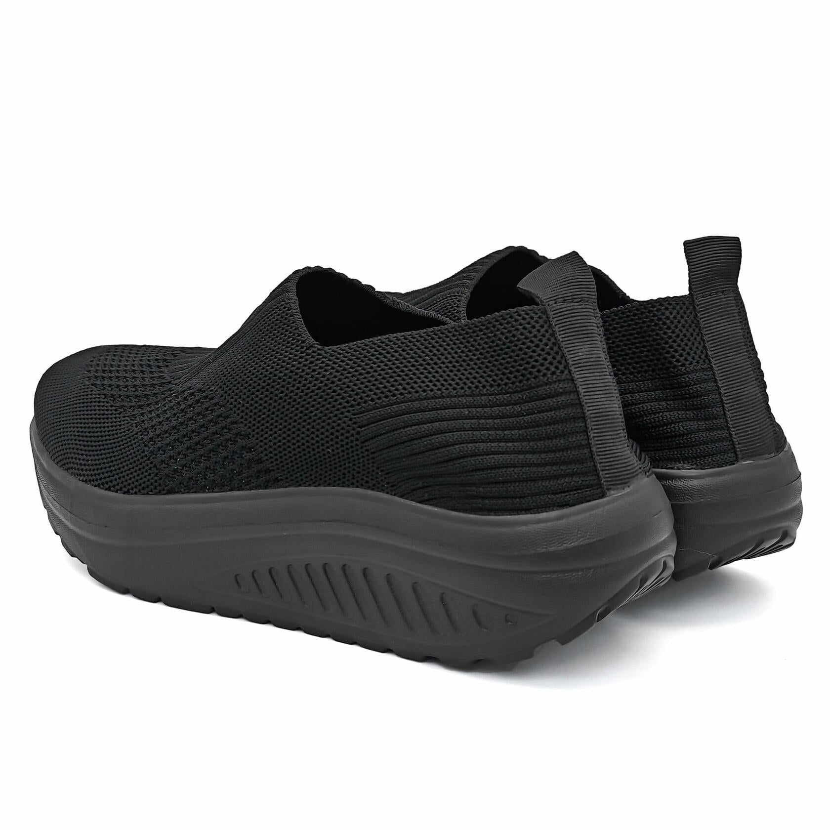 Umerigo Womens Slip On Tennis Shoes Breathable Mesh Black Size EU 40 USA W8.5