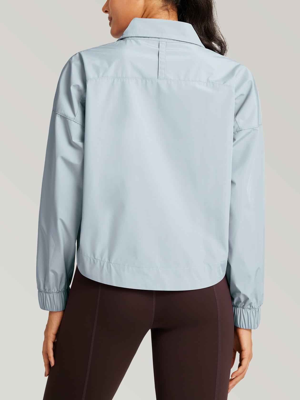 GYM RAINBOW Womens Waterproof Windbreaker Jacket Blue Size M