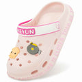 Azooken Kids Cute Clogs Slippers Pink Size 34 Lightweight Outdoor Shoes