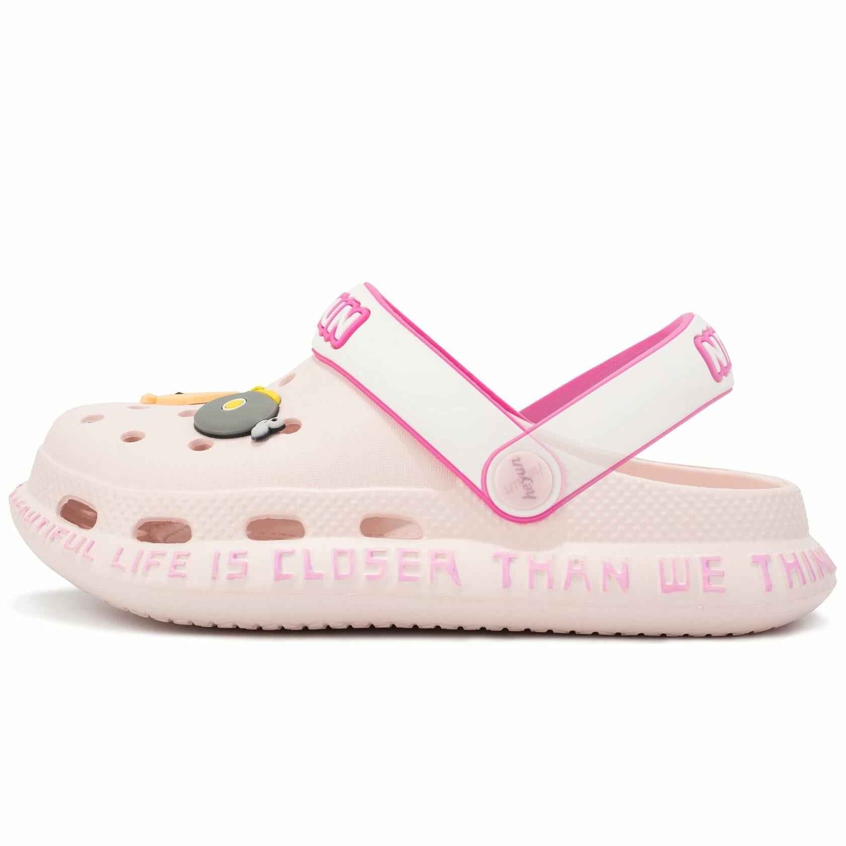 Azooken Kids Cute Clogs Slippers Pink Size 34 Lightweight Outdoor Shoes