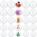Ranchbtn 25pcs Clear Plastic Fillable Ornaments Various Sizes DIY Decor