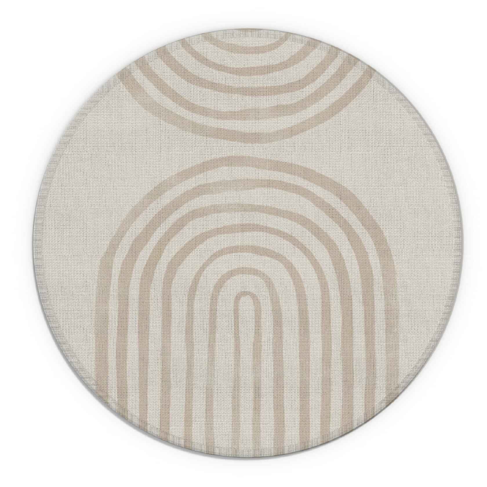 Knibeo Rainbow Mouse Pad 7.9x7.9in Round Waterproof Special Education Gift