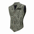 Century Star Men's Gold Vest Steampunk Pirate Western Formal XXL