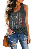 T&Twenties Women's 4th of July Patriotic Flag Racerback Tank Top USA Vest, Size