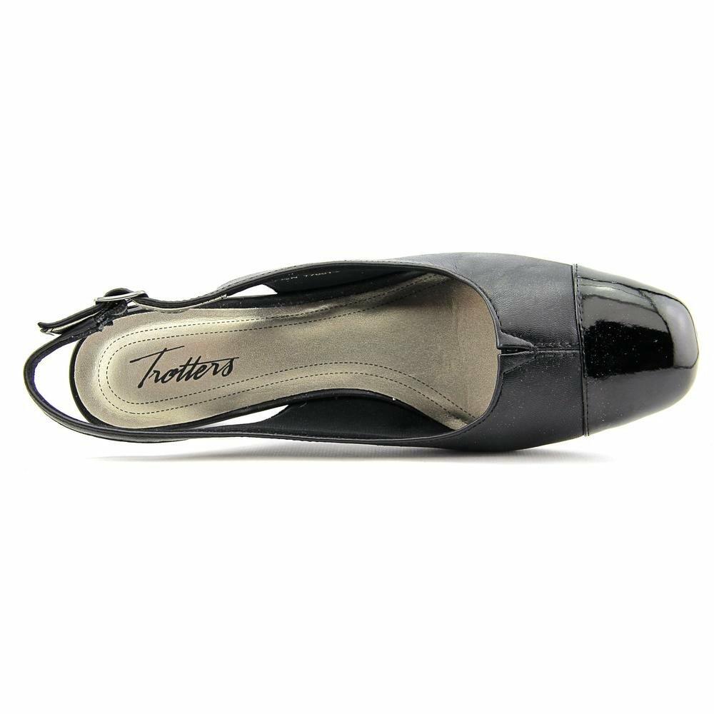[Like New] Trotters Womens Dea Black Extra Narrow Slingback Heels Size 7