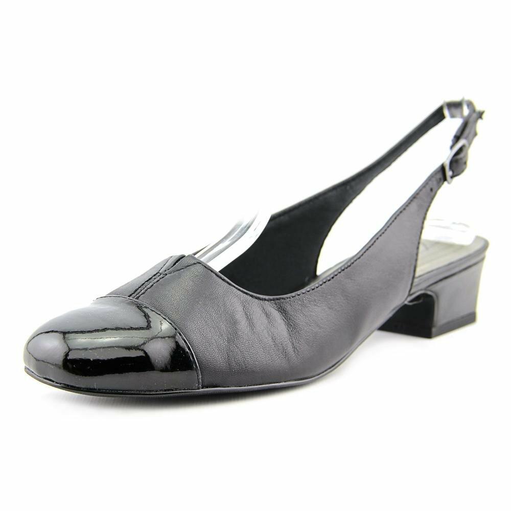 [Like New] Trotters Womens Dea Black Extra Narrow Slingback Heels Size 7