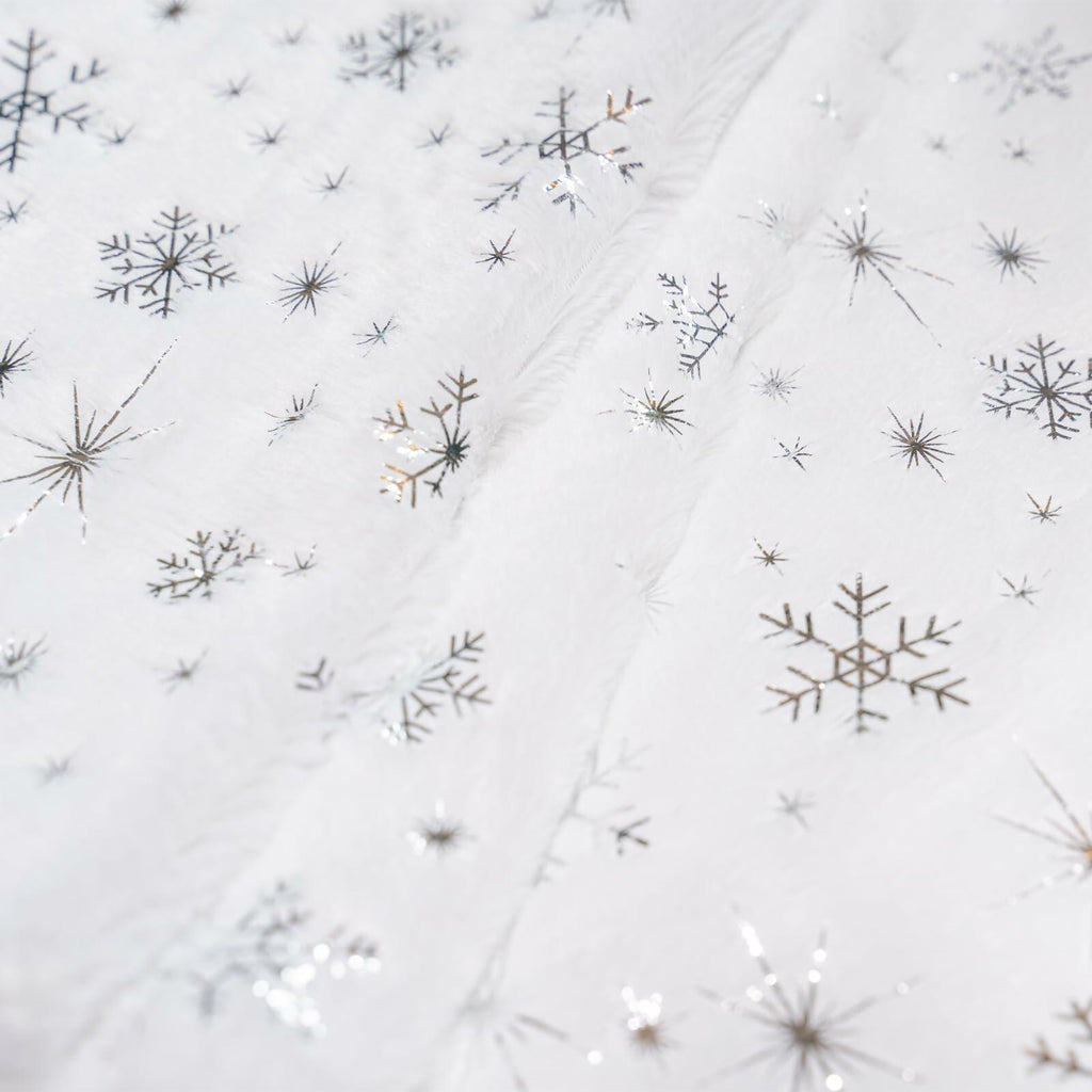 4-Pack Mini Christmas Tree Skirts 15" White Xmas Holiday Decor