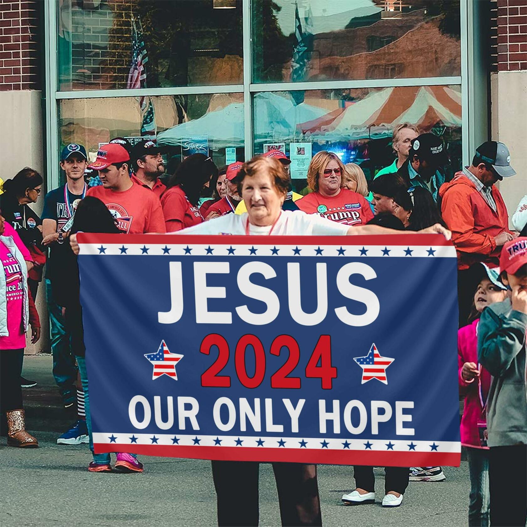 YISIDAI Jesus 3x5 Double Sided Christian Faith Outdoor Yard Banner Flag