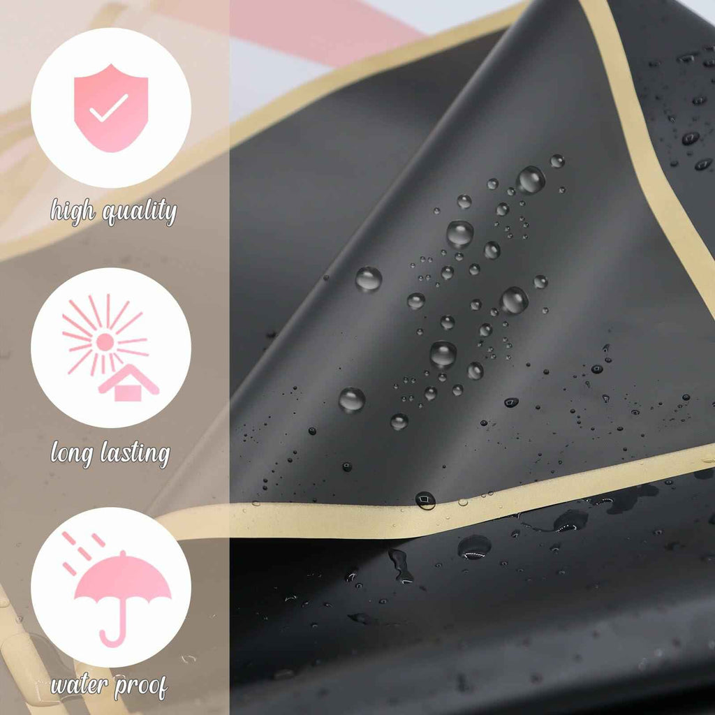 LOTMER 30 Sheets Flower Wrapping Paper, 3 Colors with 3 Ribbons & 30 Cards