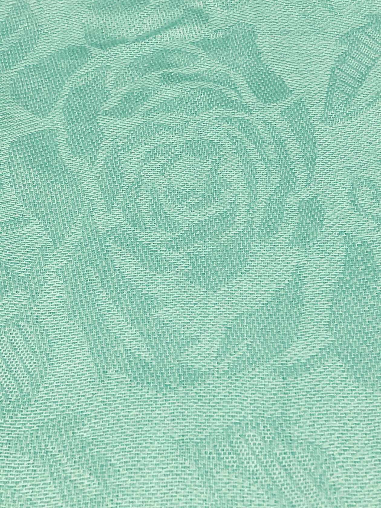 Elu Pashmina Shawl Large Flower Textured Sea Green Soft Wrap 78x28