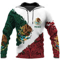 FAYBA Mexican Hoodie 3D Print Casual Pullover White Size 2XL
