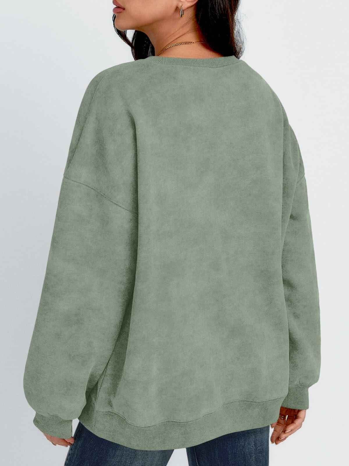 Trendy Queen Womens Oversized Sweatshirt Hoodie Brown Size M