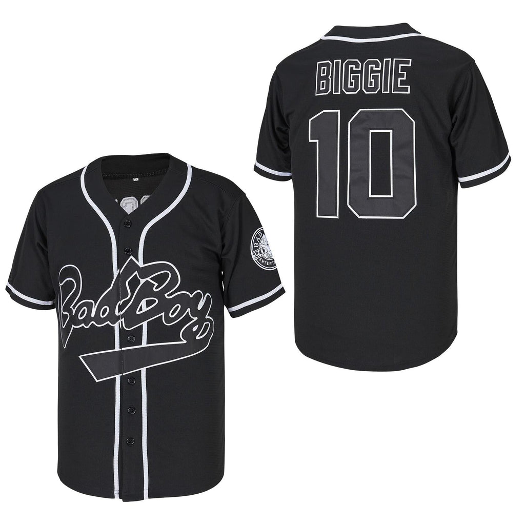 ACAIL Biggie Bad Boy Movie Baseball Jersey Stitched Black Size S
