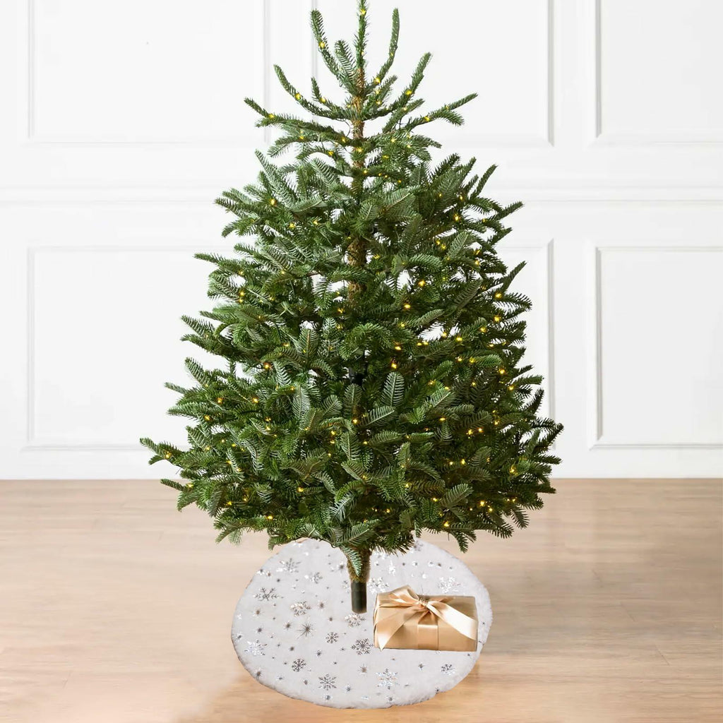 4pcs 15" Christmas Tree Skirt Set Mini Holiday Decoration