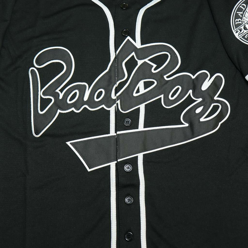 ACAIL Biggie Bad Boy Movie Baseball Jersey Stitched Black Size S