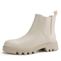 firelli Women Ankle Booties Chelsea Combat Slip On Winter Boots 7W Ivory