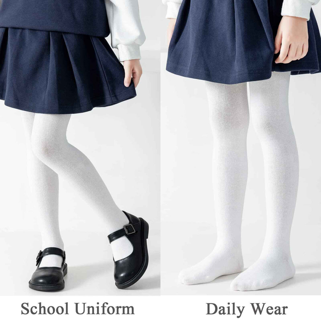 hakugoo Girls Tights 2 Pack Navy Toddler Cotton 2-4 Years